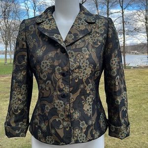 NWT Le Suit jacquard blazer 6P-8P